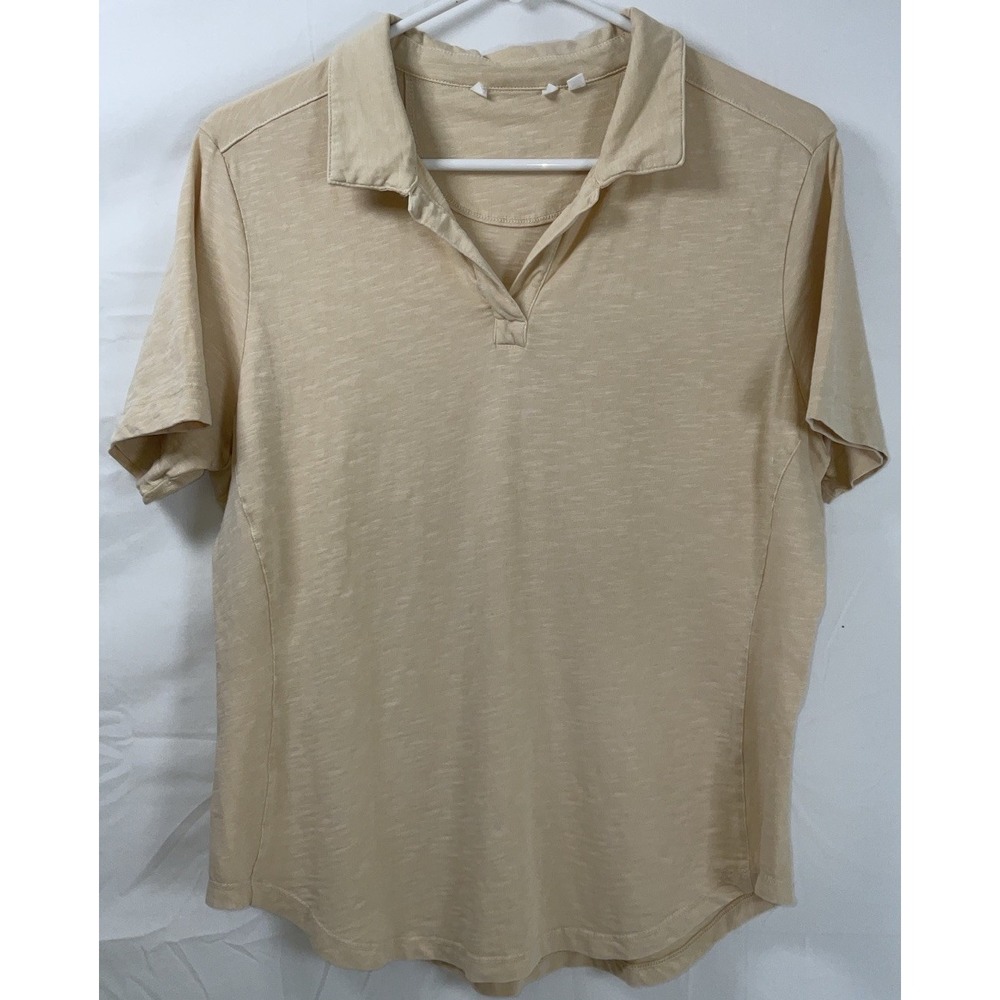 NWOT Women's Johnnie-O Golf Polo Shirt - Coastal Wash Natural Tan Beige - Medium